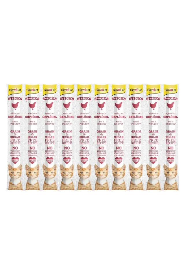 Gimcat Sticks Kümes Hayvanı Etli Ödül Çubukları 50 gr - 10lu