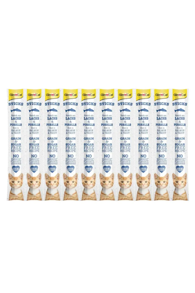 Gimcat Sticks Somon & Alabalıklı Ödül Çubukları 50 gr - 10lu