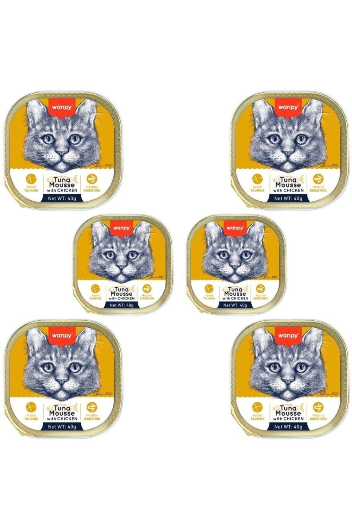 Wanpy Alutray Ezme Ton Balıklı Tavuklu Kedi Konservesi 40gr x 6 ADET