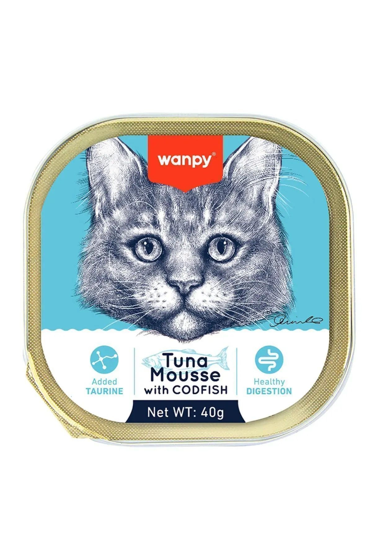 Wanpy Ton Balıklı ve Morina Balıklı 40 gr 6'lı Yetişkin Konserve Kedi Maması