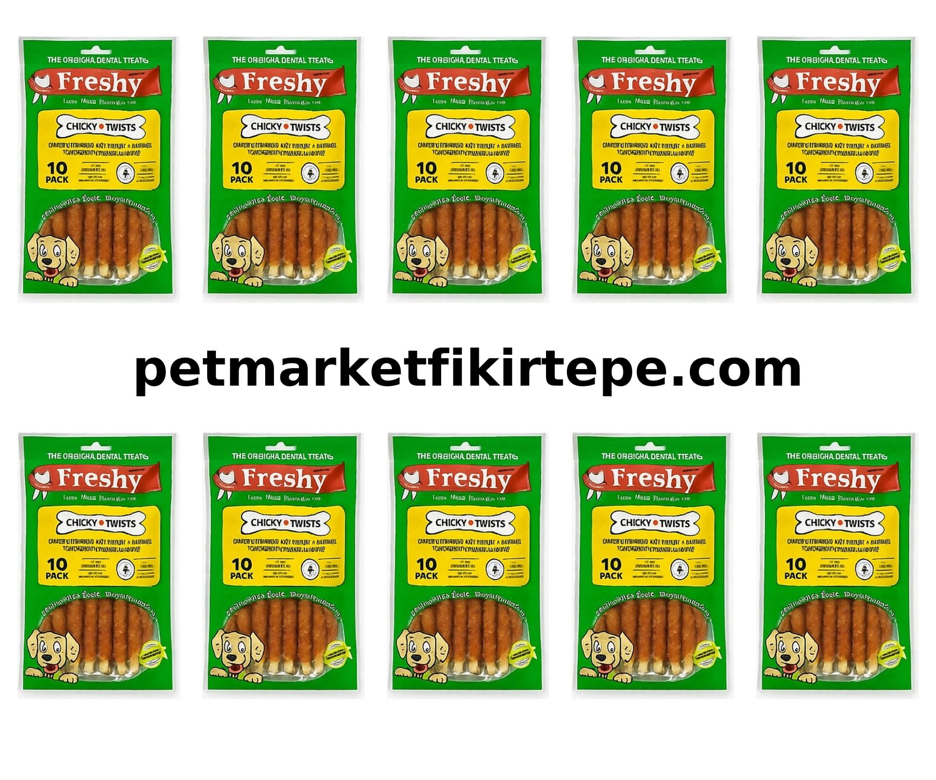Freshy Chicky Twists – Köpeğinizin Diş ve Ağız Sağlığı İçin Doğal Çiğneme Ödülü 10 Adet