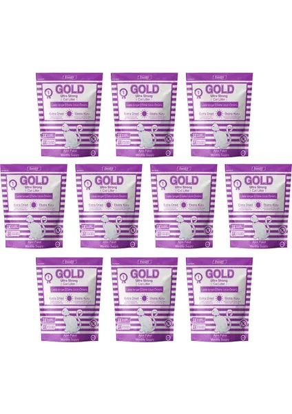Freshy Gold Silika Kristal Kalın Taneli 3.8 lt 10'lu Kedi Kumu - 10 Aylık