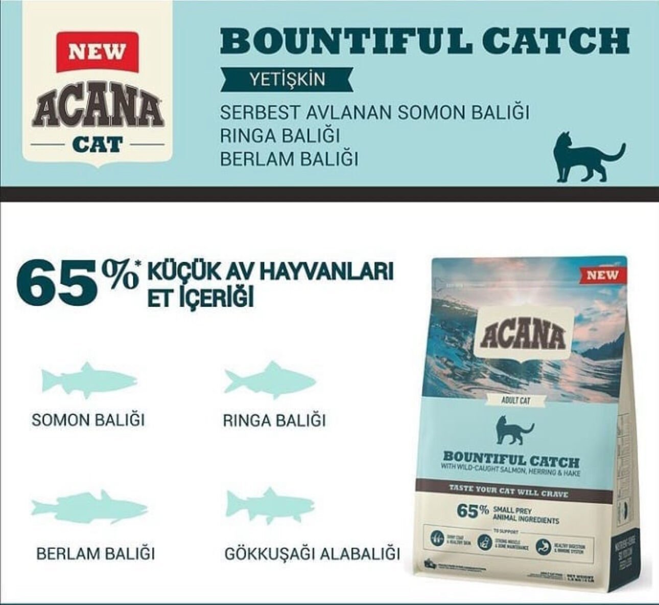 Acana Bountiful Catch 1.8 kg Yetişkin Kedi Maması