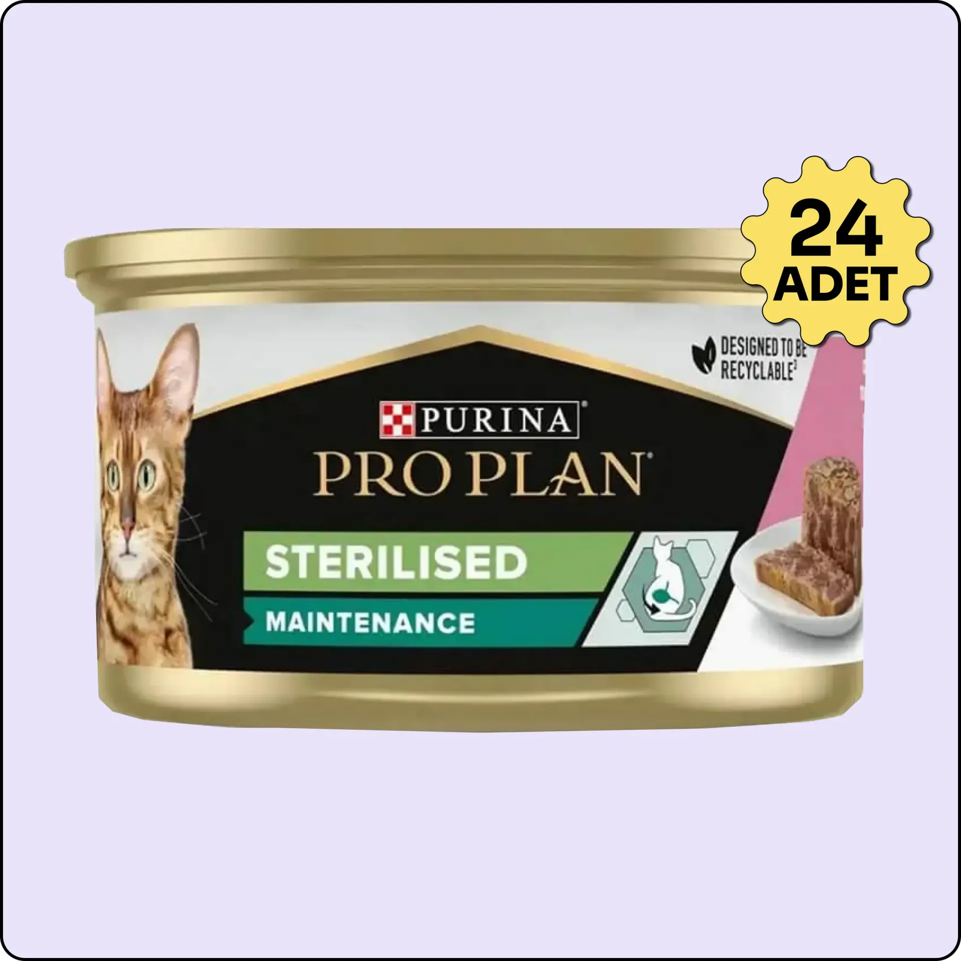 Pro Plan Sterilised Ton Balıklı ve Somonlu 85 gr 24'lü Kısırlaştırılmış Yetişkin Konserve Kedi Maması