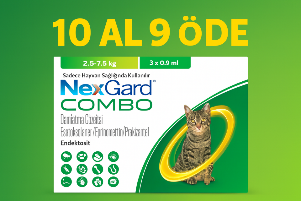 NexGard COMBO 2.5-7.5 Kg Kediler İçin Damla 1 Kutu