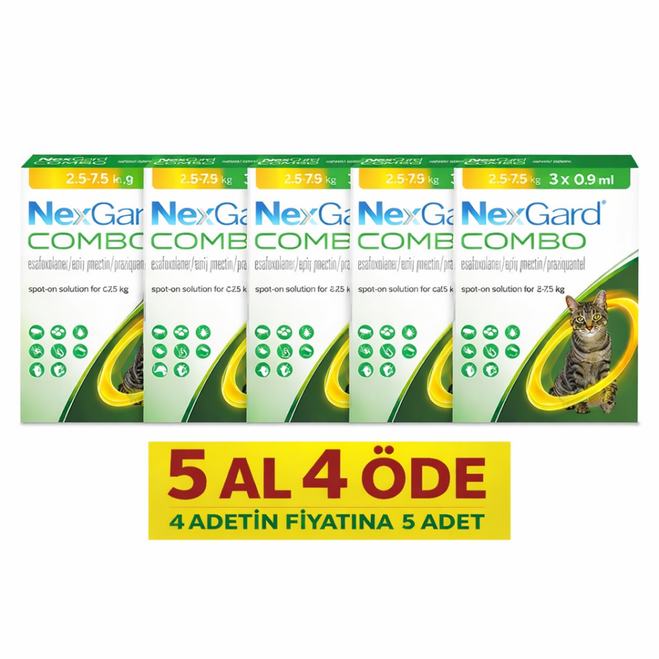 NexGard COMBO 2.5-7.5 Kg Kediler İçin Damla 1 Kutu