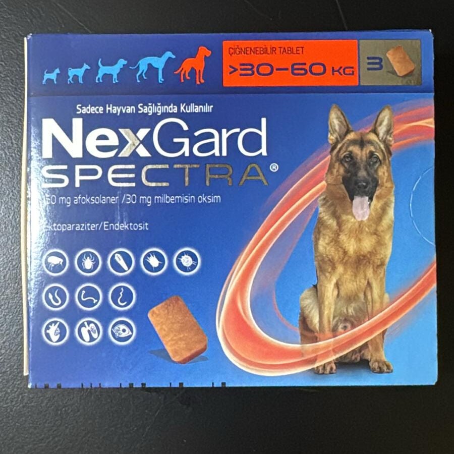 Nexgard Spectra (30-60 kg) Köpekler İçin 3 Tablet 1 Kutu