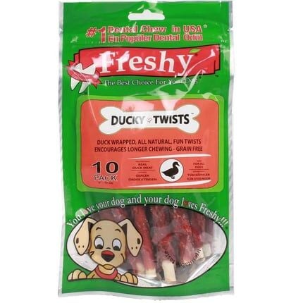 Freshy Ducky Twists 10'lu 90 gr Sütlü Burgu Köpek Kemiği