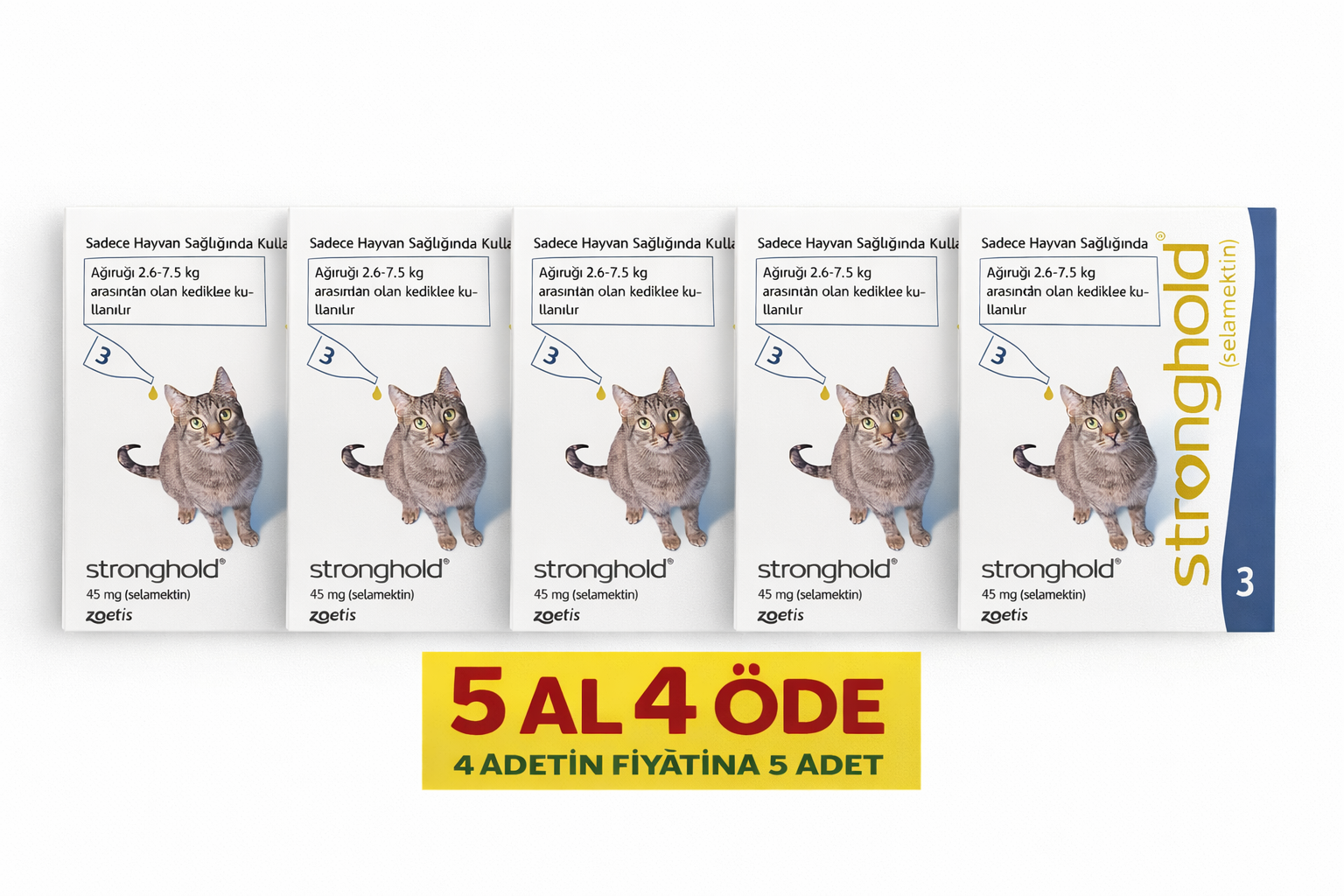 Stronghold Kedi 2.6-7.5 Kg İçin Damla 3 Pipet