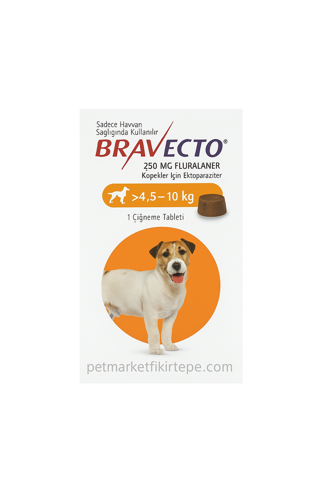 Bravecto 4,5–10 kg Köpek Çiğneme Tableti