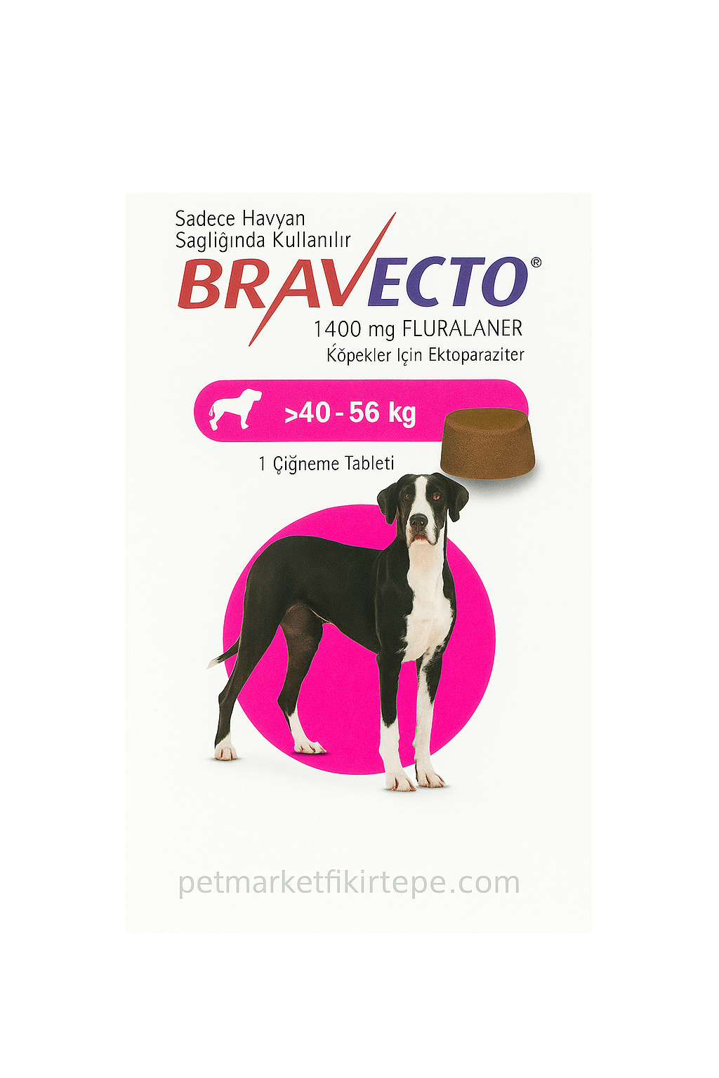 Bravecto 40–56 kg Köpek Çiğneme Tableti