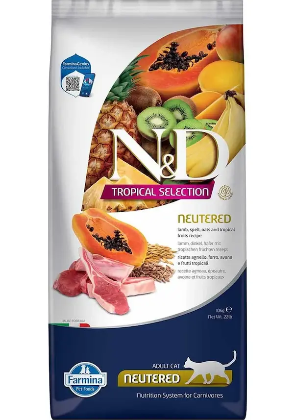 N&D Tropical Selection Kuzu Etli 10 kg Kısırlaştırılmış Yetişkin Kedi Maması