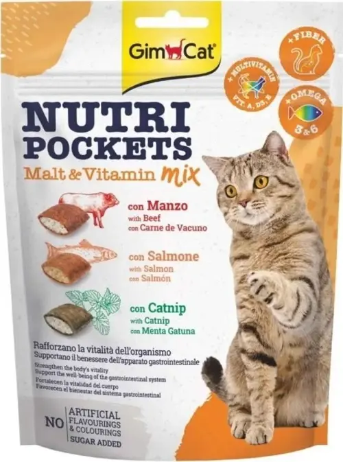 GimCat Nutri Pockets Malt ve Multivitamin 150 Gr Kedi Ödül Maması