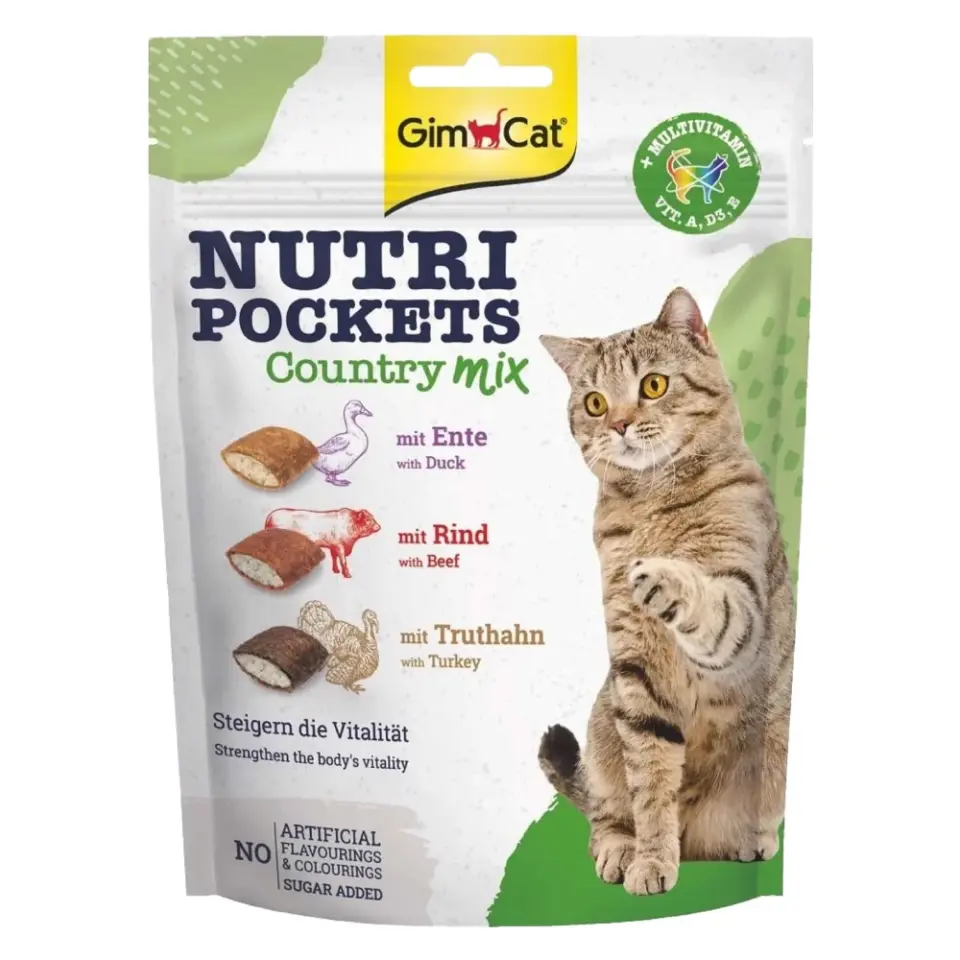 GimCat Nutri Pockets Country Mix 150 Gr Kedi Ödülü