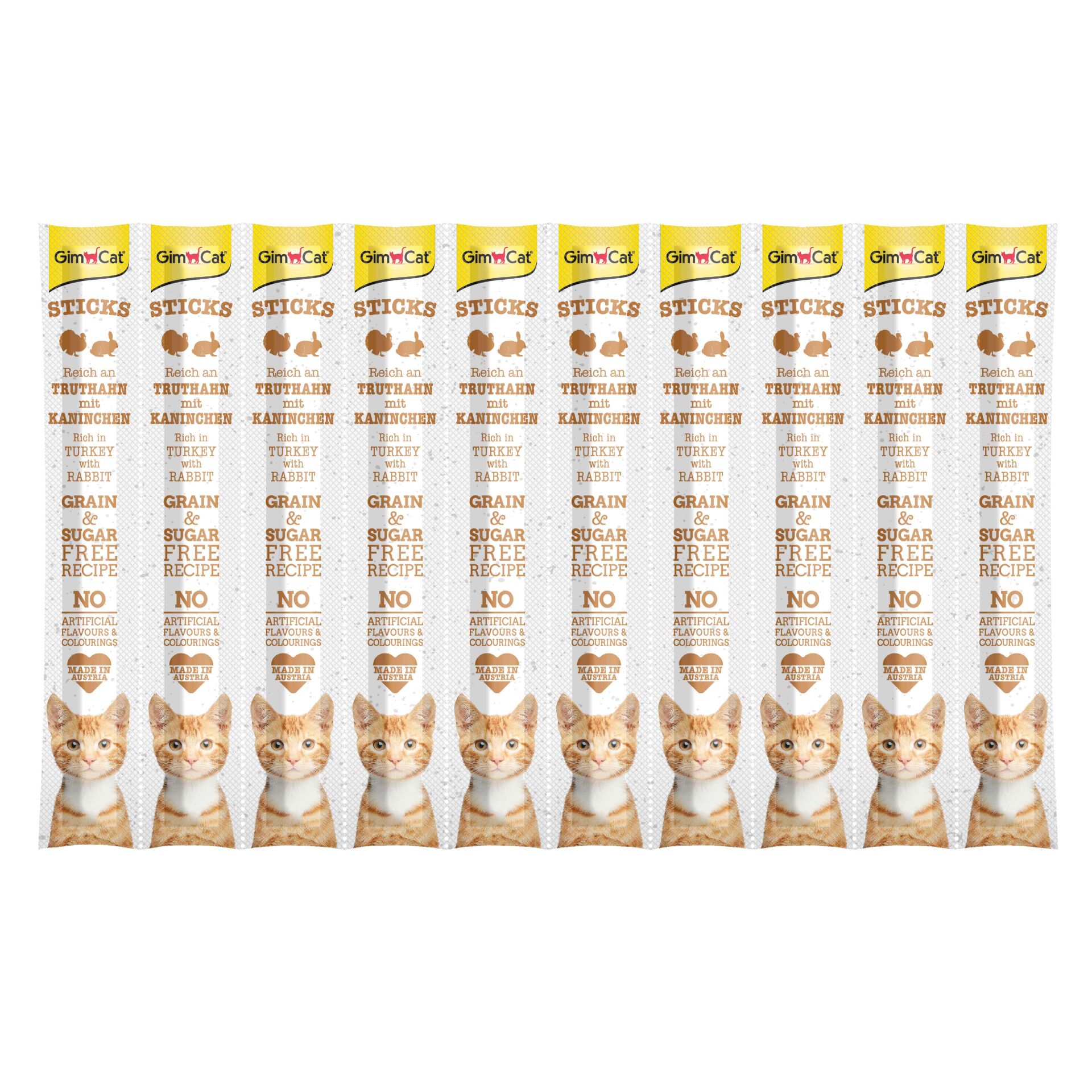 GimCat Sticks Hindi Etli Tavşan Etli Ödül Çubukları 50 Gr 10'lu