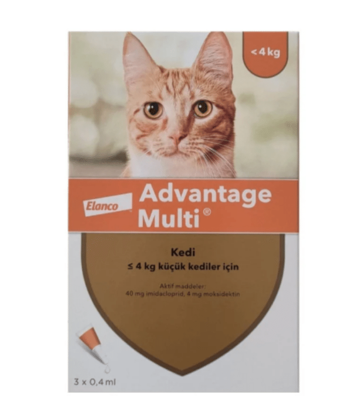 Elanco Advantage Multi 0.4 ml 0-4 Kg Kediler İçin 1 Kutu 3 Pipet