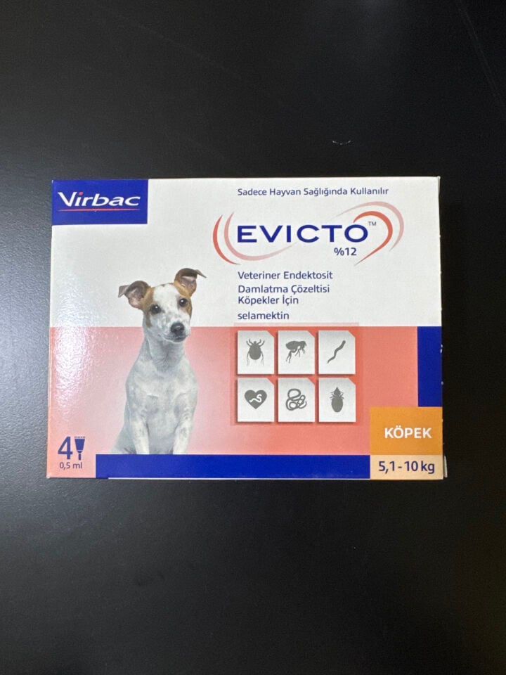 Virbac Evicto 5,1-10 Kg Köpek İç Dış Parazit 1 Kutu 4 Pipet
