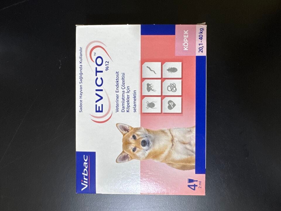 Virbac Evıcto 20,1-40 Kg İç Dış Parazit 1 Kutu 4 pipet