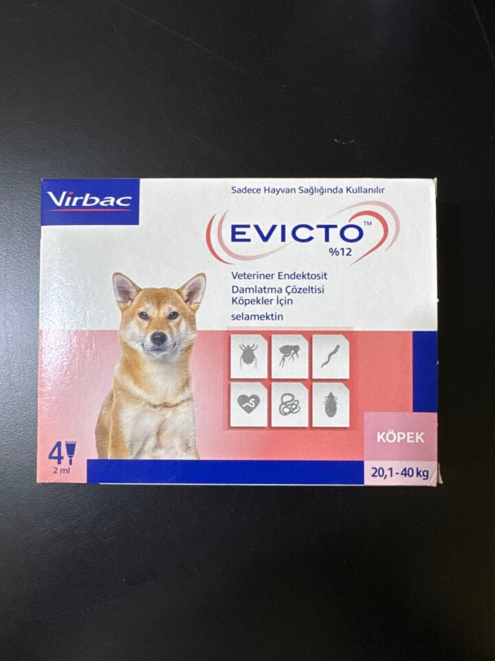 Virbac Evicto 20,1-40 Kg Köpek İç Dış Parazit 1 Kutu 4 Pipet