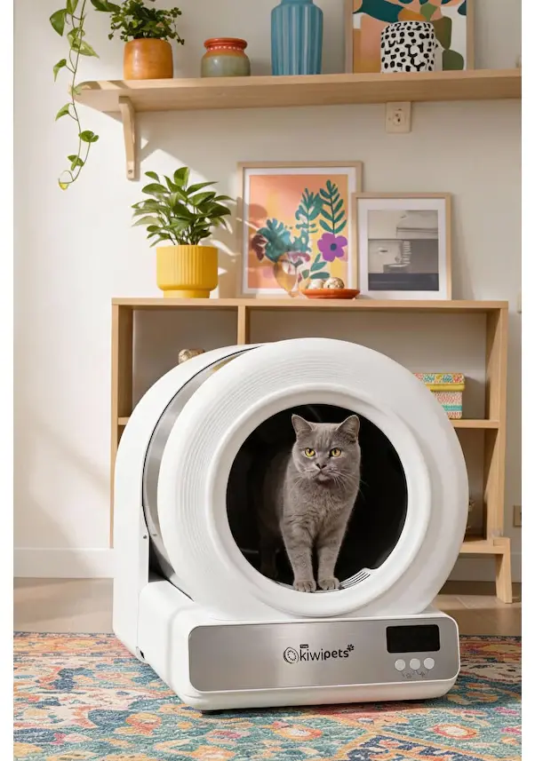 Kiwi KPLB-10771 Otomatik Kedi Tuvaleti Beyaz 60 L