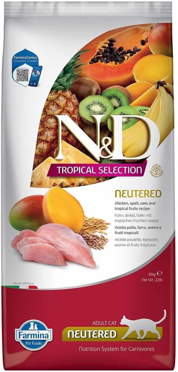 N&D Tropical Selection Tavuklu 10 kg Kısırlaştırılmış Yetişkin Kedi Maması