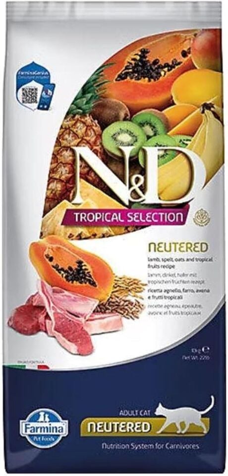 N&D Tropical Selection Kuzu Etli 10 kg Kısırlaştırılmış Yetişkin Kedi Maması
