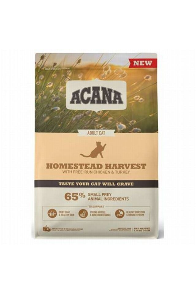Acana Homestead Harvest Tavuklu ve Hindili Yetişkin Kedi Maması 4,5 Kg