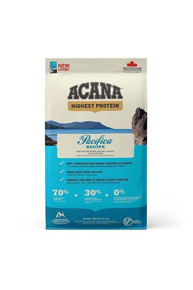 Acana Pacifica Balıklı Tahılsız Yetişkin ve Yavru Köpek Maması 11.4 Kg